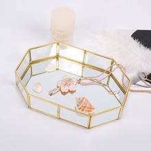 Óculos de exibição de jóias bandeja de maquiagem clara organizador relógio anel pulseira caixa de armazenamento bandeja de jóias de vidro para brincos colar 2024 - compre barato