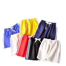 Bebê meninas meninos verão algodão esporte shorts 2-11t crianças sólido confortável praia shorts crianças causal calças meninas calças quentes do bebê 2024 - compre barato