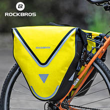 ROCKBROS-bolsa impermeable para bicicleta de 20 L, cesta de viaje para ciclismo, para asiento trasero de bicicleta, maletero, alforjas y alforjas 2024 - compra barato