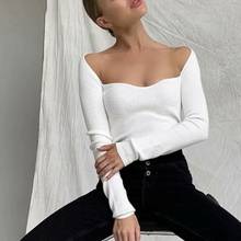 Fall 2020 long sleeve crop top women sweaters knitted kawaii cropped sweaters sexy pullovers Korean vintage cute sweater Autumn 2024 - buy cheap