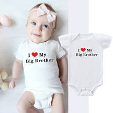 100% Cotton I Love My Big Brother Baby Rompers Baby Boy Girl Clothes Cotton Infant Baby Suits Newborn Clothes 0-24M 2024 - buy cheap