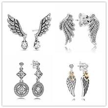 925 Sterling Silver Earring Dangling Magnificent Angel Wings Stud Earrings For Women Wedding Party pandora Jewelry 2024 - buy cheap
