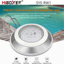 Miboxer-Luz LED subacuática SYS-RW1 RGB + CCT, lámpara subacuática, Lámpara de piscina de natación IP68, resistente al agua, DMX512/WiFi, Control por aplicación Alexa 2024 - compra barato