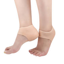 2 peças = 1 par de meias de salto em gel, meias finas de silicone para os pés, palmilhas protetoras de calcanhar, hidratação sem furo, protetor de cuidados com a pele rachada 2024 - compre barato