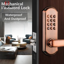 LBA Mechanical Digital Door Lock Push Button Keyless Code Combination Lock Set Waterproof and Dustproof Security Password Locks 2024 - buy cheap