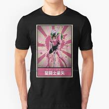 Camiseta de Manga con dibujos animados de los caballeros del Andromeda, camisa del zodiaco 100% de algodón puro, dibujos animados de los años 80, Japón, Vintage, Saint Seiya, Myth 2024 - compra barato