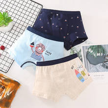 3 Piece Kids Boys Underwear Cartoon Children's Shorts Panties For Baby Boy Boxers Stripes Teenager Underpants 2024 - buy cheap