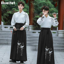 Fantasia tradicional masculina hanfu, traje oriental de sextavado, traje de cosplay de palco, roupa tang, robe hanfu 2024 - compre barato