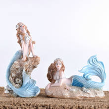 Mermaid Home Decoration Birthday Gifts Figura Home Garden Miniature People Home And Garden Home Decor Cute Angel Statue Figurine 2024 - buy cheap