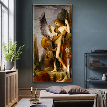 Édipo e a esfinge famosa arte por gustave moreau pintura da lona decoração de parede para sala estar 2024 - compre barato