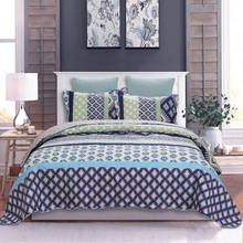Funda de cama y 2 fundas de almohada de estilo moderno, juego de cama de venas azules y blancas, edredón de lujo, manta acolchada, cama doble, 1 ud. 2024 - compra barato