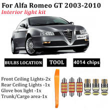 7x Canbus Error Free LED bulb Interior Dome Map Trunk Glove box lights kit for 2003-2010 Alfa Romeo GT Car LED light accessories 2024 - buy cheap
