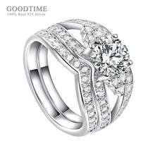 Fashion Women Ring 925 Sterling Silver Princess Zircon Wedding Ring For Bridal Engagement Jewelry Accessories Set Ring For Party 2024 - buy cheap