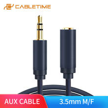 CABLETIME 3,5 мм аудио удлинитель стерео кабель M/F AUX наушники кабель адаптер для Iphone 6s MP3/MP4 DVD ПК радио 1,8-15 м C110 2024 - купить недорого