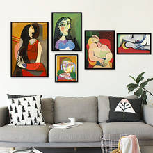 Pintura en lienzo abstracta de mujer, cuadro artístico de pared para sala de estar, carteles e impresiones en HD, estilo nórdico 2024 - compra barato
