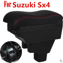Для Suzuki SX4 подлокотник коробка центральный магазин содержание коробка с подстаканником пепельница украшения продукты аксессуары с USB интерфейсом 2024 - купить недорого