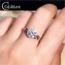 CoLife Jewelry Fashion Moissanite Ring for Wedding 1ct 1.2ct 2ct 102% Real Moissanite Silver Engagement Ring Birthday Gift 2024 - buy cheap