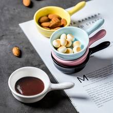 Ceramic Sauce Dish Solid Color Dipping Plate Seasoning Dish for Home Restaurant Mini Saucer Cute Small Saucer for Home 2024 - buy cheap