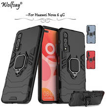 Para Huawei Nova 6 4G funda a prueba de golpes armadura de silicona dura PC teléfono caso para Huawei Nova 6 4G contraportada para Huawei Nova 6 2024 - compra barato