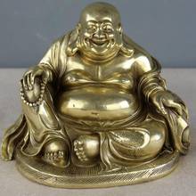 Copper Statue  Pure copper Tibetan Buddha, Buddha with big belly, smiling, fortune seeking Buddha meditation, Maitreya Buddha's 2024 - buy cheap