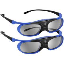 2Pcs Active Shutter Eyewear DLP-Link 3D Glasses USB Rechargeable for DLP LINK Projectors Compatible with BenQ W1070 W700 Project 2024 - buy cheap