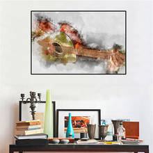 Pinturas de lienzo de guitarra moderna, arte de pared abstracto, póster impreso, imágenes de guitarra para decoración de sala de estar 2024 - compra barato