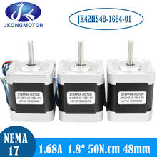 Jkongmotor-Motor paso a paso Nema 17, 48mm, 42, 1,8deg, 1,68a, 50N.cm, 4 motores de plomo con cable para impresora 3D XYZ 2024 - compra barato
