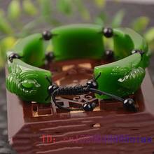 Pulsera de serpiente de Jade, pulsera de moda de Color jadeíta, amuleto de escorpión, regalos, joyería, brazalete Natural 2024 - compra barato