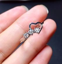 2020 newest heart style crackling moissanite ring for women jewelry engagement ring for wedding 925 silver birthday date gift 2024 - buy cheap