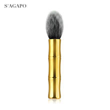 S'AGAPO 1PCS cosmetic Foundation makeup brush tools flame shape highlight brush Powder Blush beauty portable Makeup tool 2024 - buy cheap