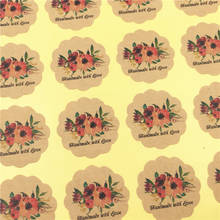 300 unids/lote de pegatinas de papel autoadhesivo con diseño de encaje de flores de tamaño Regular, etiqueta de nota, sellado para adornos de tarjetas de felicitación 2024 - compra barato