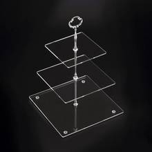 3 tier cake stand round acrylic cake stand assemble and disassemble utensils for home wedding birthday 2024 - buy cheap