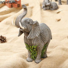 Ornamentos de resina de elefante wshyufei, decoração de mesa para artesanato, estátua de animal, estilo nórdico, vintage, presentes 2024 - compre barato