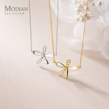 Modian Shining Zirconia Plant Irregular Vintage Flower 925 Sterling Silver Pendant Necklaces for Women Korea Style Fine Jewelry 2024 - buy cheap