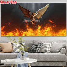 large size Devil and angel love Diamond Painting Cross Stitch Full Square Round Drill Mosaic cross stitch diamond embroidery Art 2024 - buy cheap