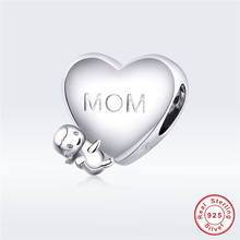 Contas de coração para o dia das mães, colar com pingente de prata esterlina 925 2024 - compre barato