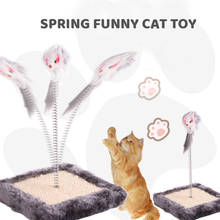 Забавная собака кошка палка мышь внешний вид игрушки плюшевая кошка игрушка весна котенок Интерактивная палочка для игр принадлежности для домашних животных аксессуар для котов 2024 - купить недорого