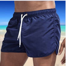 2020 nova roupa de banho dos homens maiô sexy sunga quente dos homens maiô bermuda surf beach wear homem board shorts 2024 - compre barato