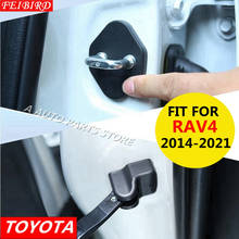 Защитная крышка отделка дверного замка автомобиля для Toyota RAV4 RAV 4 2014 2015 2016 2017 2018 2019 2020 2021 2024 - купить недорого