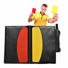 Soccer Referee Red Yellow Card Record Referee tool With Leather Case and pen Sport Match Soccer Sheet Set Note Notebook 2024 - buy cheap