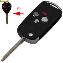 jingyuqin Remote Key Shell for TOYOTA RAV4 Camry Avalon Corolla Matrix 4 Buttons Modified Folding Car Key Case Cover Styling 2024 - buy cheap