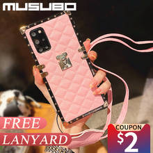Musubo Luxury Brand Square Plaid Cover Leather Case for Samsung Galaxy S20 Ultra S10 Plus S21 S9 Note 20 10 8 9 A71 A50 A51 A70 2024 - buy cheap
