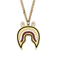 Hip Hop Gold Silver Color Stainless Steel Shark Mouth Pendants Neckalce for Women Men Fashion Rapper Jewelry Drop Shipping 2024 - buy cheap