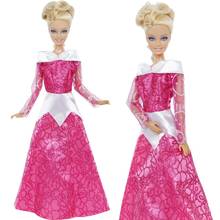 Conjunto de traje de cuento de hadas hecho a mano, accesorios para muñecas Barbie, vestido rosa, ropa clásica de princesa, juguetes para niños, 1 Juego 2024 - compra barato