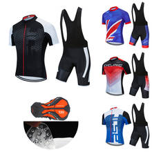 Men Road Bike Clothing BIB Gel Shorts 2022 Summer Cycling Jersey Set Pro Team Dress Male Bicycle Clothes MTB Suit Kit Skinsuit 2024 - buy cheap