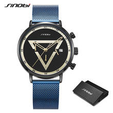 Sinobi criativo triângulo cronógrafo relógio masculino azul relógios de pulso multifuncionais de quartzo masculino relógio esportivo 2024 - compre barato