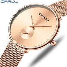 Crrju золотые часы для женщин 2020 Брендовые Часы Дамские стальные женские часы с браслетом женские часы Relogio Feminino Montre Femme 2024 - купить недорого