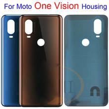 Capa traseira original para motorola moto one vision, capa de proteção de bateria, peça de substituição para moto p50, capa traseira de vidro 2024 - compre barato