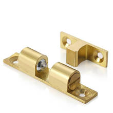 42/50/60/70mm Brass Door Stop Lock Buckle Door Touch Push Latch Cabinets Closet Inner Locks Polishing Switch Ball Locker Stopper 2024 - buy cheap