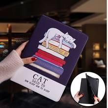 Cartoon cats Case For New ipad 2017 2018 9.7 Flip stand  smart cover For ipad Air 1 AIR 2 Pro 9.7 pu leather Protective Shell 2024 - buy cheap